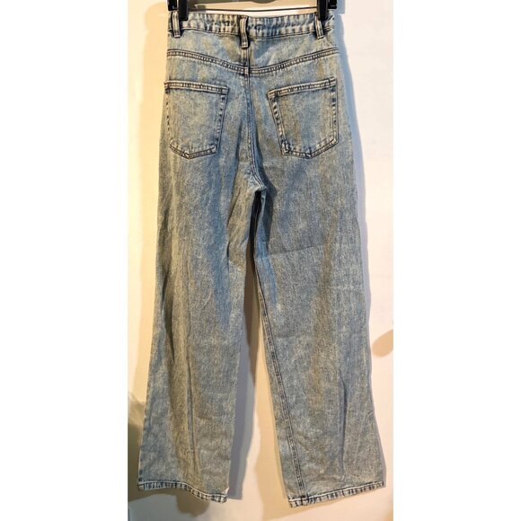 Highway Jeans Distressed High-Waisted Straight-Leg Denim Pants Juniors Size 9 - Picture 2 of 3